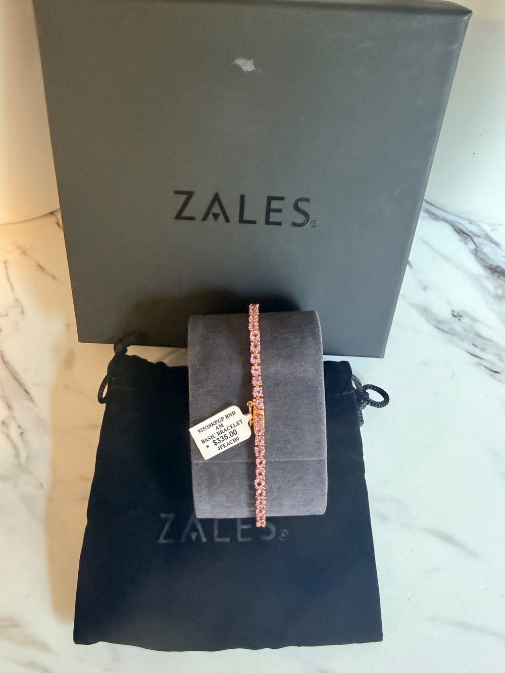 Zales Pink Sapphire Tennis Bracelet โ New with Tags